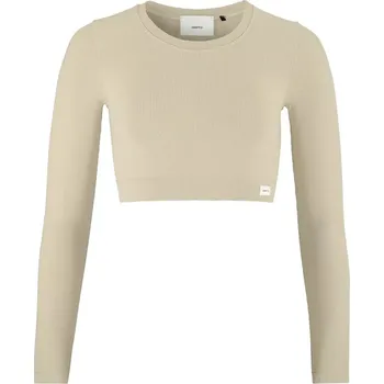 Dámský top Craft Collective Rib Cropped LS hnědá M-L