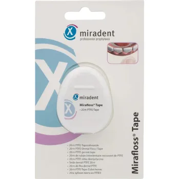 Zubní nit Hager & Werken Miradent Mirafloss Tape – dentální nit (20 m) Varianty: S voskem