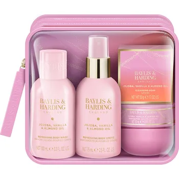 Kosmetická sada Baylis & Harding Dárková sada Jojoba, Vanilka & Mandlový olej Gift Set 4 ks + 2 měsíce na vrácení zboží