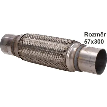 Výfuková trubka Vlnovec výfuku - pružný díl výfuku (57x300)