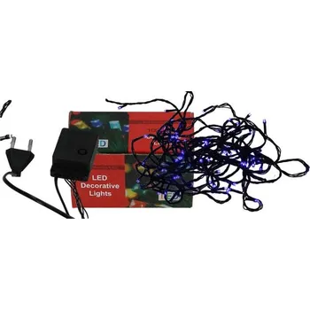 Vánoční dekorace Vánoční modré Osvětlení 100 Led Diod