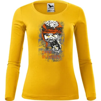 Dámské tričko DOBRÝ TRIKO Dámské bavlněné triko Rest in pieces Velikost: L, Barva: Žlutá