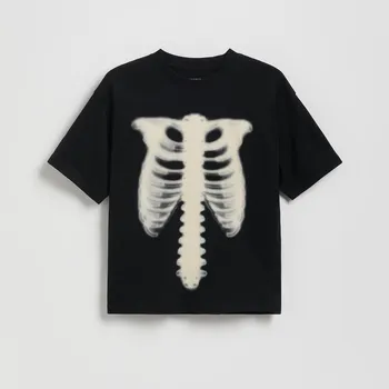 Chlapecké tričko Reserved - Bavlněné oversize tričko - černý - 051FH-99X - 051FH-99X-152