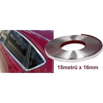 Polep vozidla Lepící chromovaný pás 15m šíře 18mm