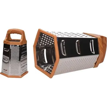 Struhadlo Šestihranné nerezové struhadlo s dřevěnou rukojetí