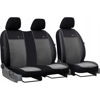 Potah sedadla Potah na přední sedadla Pok-ter umělá kůže, umělá semiš šedá univerzální