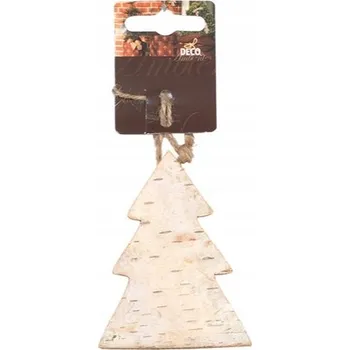 Obraz Ozdoba na stromeček ve tvaru stromečku, dřevěná vánoční dekorace 8 cm