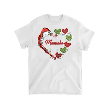 Tričko - Vánoční srdce babičky - Až 10 dětí Tričko / Bílá / 4XL