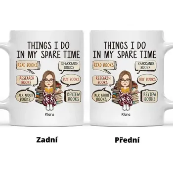 Hrnek - Miluji čtení 6 Bílá