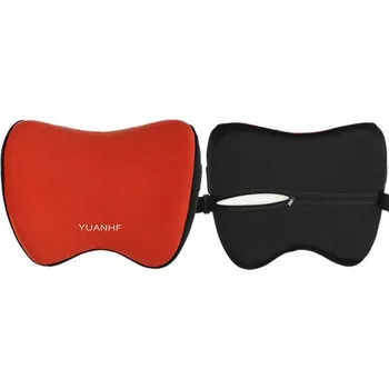 Cestovní polštářek Cestovníí polštářek pod hlavu na autosedačku z paměťové pěny - červený