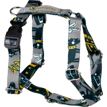 Postroj pro psa Nastavitelný postroj pro psa MIKO GUARD šedá velikost S, M, L, XL Rozměr: M - 25-40x35-55x2,0 cm