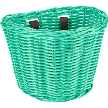 Košík na láhev Přední koš ELECTRA ratanový malý, Mint Green