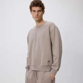 Pánská mikina Reserved - Hladká mikina s vysokým podílem bavlny - tmavě šedá - 7389H-90X - 7389H-90X-S