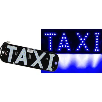 LED páska LED světelná značka taxi 19x17cm USB s vypínačem modrá