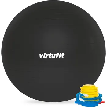 Gymnastický míč Gymnastický míč s pumpičkou 55 cm VIRTUFIT Anti-Burst černý