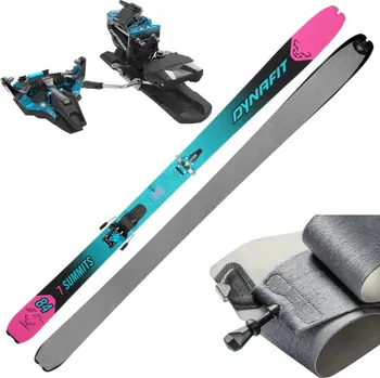 Skialpinistické vybavení Set Dynafit Seven Summits W Plus Ski flamingo/reef 25/26 Barva: modrá, Délka: 158 cm