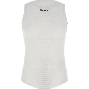Funkční triko bez rukávů SANTINI Alpha White, XS