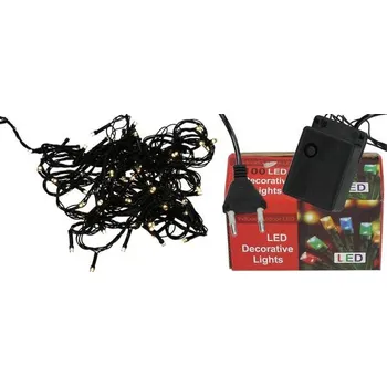 Vánoční dekorace Vánoční žluté osvětlení 100 Led Diod