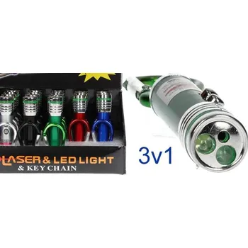 Laserové ukazovátko 3v1 s karabinou