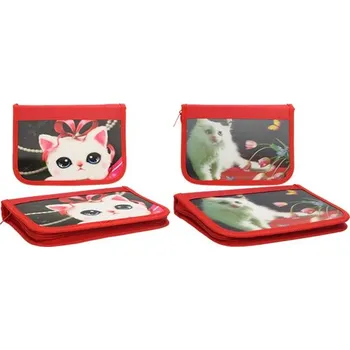 Penál Jednopatrový plně vybavený penál 3D Červený