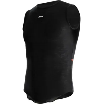 cyklistický dres Funkční triko bez rukávů SANTINI Dry Black, XL/XXL