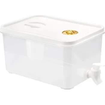 Plastový dávkovač nápojů do lednice 6,5 l s nepropustným kohoutkem konvice na vodu studené nápoje barová párty nádoba 26,5×19,5×14 cm