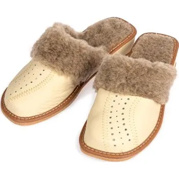 Dámská obuv Dámské kožené papuče na klínku Créma 37