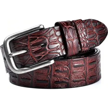 Opasek Pánský kožený pásek L364 tmavě hnědá 120 cm