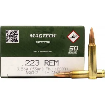 Příslušenství pro sportovní střelbu Magtech Náboj kulový Magtech, Tactical, .223 Rem, 55GR (3,6g), PSP, baleno po 50ks