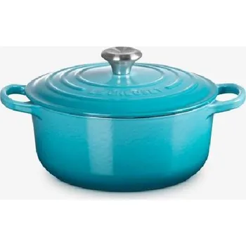 Hrnec Le Creuset Signature - Pekáč kruhový s poklicí, objem 2,4 l, caraibes 21177201702430