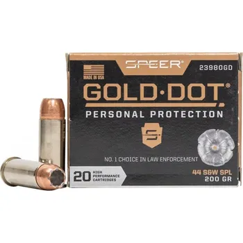 Sportovní střelba Speer Náboj kulový Speer, Personal Protection, .44 SaW Special, 200GR (12,9g), Gold Dot HP