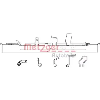 Lanko parkovací brzdy METZGER Tažné lanko parkovací brzdy COFLE MTG 17.0327