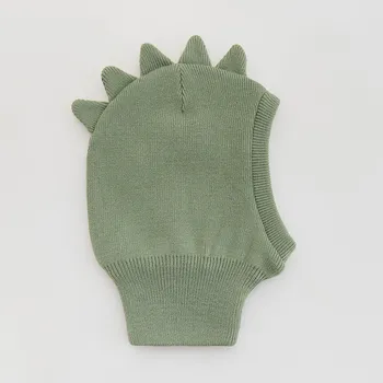 Čepice Reserved - Pletená kukla dinosaurus - pudrově zelená - 885GT-97X - 885GT-97X-1Y3