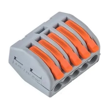 Sada nářadí JINH 50 ks CMK415(5P) pákové rychlospojky pro elektrické dráty 32A 450V Svorkovnice konektory s 5 porty pro pevné a flexibilní vodiče