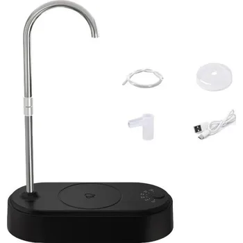 Elektrické čerpadlo na pitnou vodu automatický dávkovač galonové vody přenosné USB pumpa studené vody pro domácnost a kancelář černá