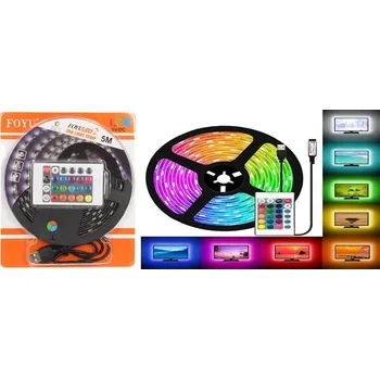 LED páska LED pásek RGB 5 m s ovladačem USB SMD 5050