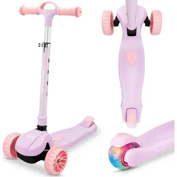 Dětská tříkolka Spokey HOPI - Skládací dětská tříkolka se svítícími kolečky - růžová