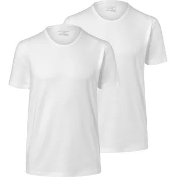 705589 - Tchibo - Žerzejové nátělníky s polodlouhým rukávem - pro muže - vel. L/6 - barva: bílá