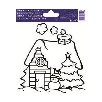 Předloha k barvám na sklo Chaloupka chalupa