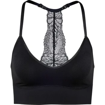 Podprsenka 708411 - Tchibo - Bezešvá podprsenka s krajkou - pro ženy - vel. XS 32/34 - barva: černá