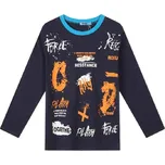 CHLAPECKÉ TRIČKO S DLOUHÝM RUKÁVEM BF Barva: Tmavě modrá, Velikost: 140