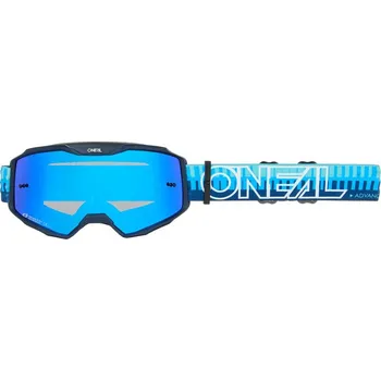 Motocyklové brýle brýle O´Neal B-10 Striped blue/radium blue