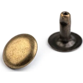 Duté nýty Ø10 mm, malé, 2 staromosaz