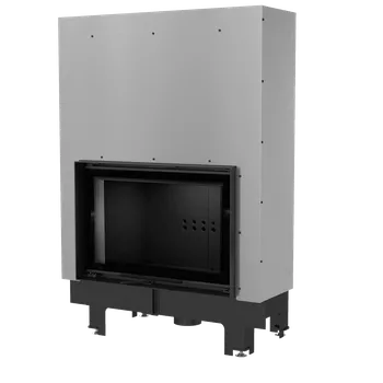Krbová vložka Krbová vložka s teplovodním výměníkem KRATKI MBO 15 kW, průměr 200 zvedací dveře černá The MBO/PW/15/G/W/BLACK + Doprava Zdarma
