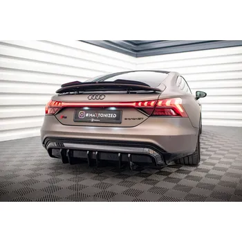 Karosérie Maxton Design vložka zadního nárazníku pro Audi e-tron GT / RS GT Mk1, černý lesklý plast ABS