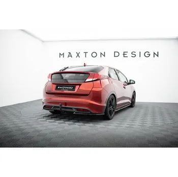 Auto-moto Maxton Design boční difuzory pod zadní nárazník pro Honda Civic Mk9, černý lesklý plast ABS, Hatchback