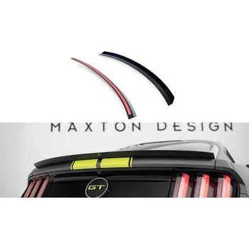 Tuning Maxton Design prodloužení spoileru pro Ford Mustang Mk6, černý lesklý plast ABS