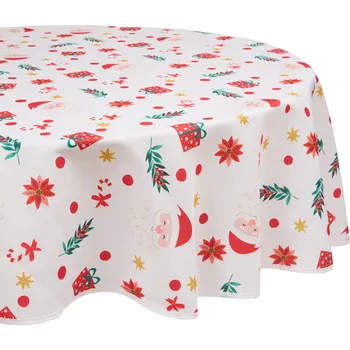 ubrus Atmosphera Kulatý nešpinivý ubrus s vánočním motivem, Ø 180 cm
