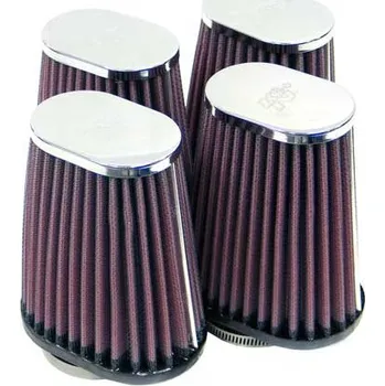 Filtr pro motocykl K&N sada univerzálních filtrů se vstupem 51mm a výškou 127mm, kovový vrchlík, 4 vzduchové filtry SLEVA 8%