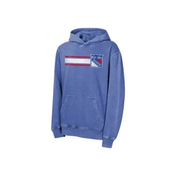 Chlapecká mikina Dětská mikina NHL Outerstuff New York Rangers Cross Fade Pigment Dyed (modrá), Velikost 10-12 let (150 - 160 cm)